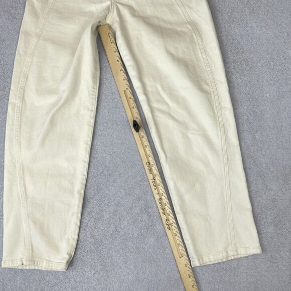 Pilcro Hemp / Cotton Baggy Pants Women’s 25 Cream / Off White Ankle Length - Picture 11 of 16